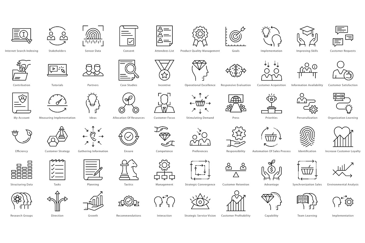 1270 Business Line Icons, an Outline Icon by Creative Stall (Photo 12 of 22)