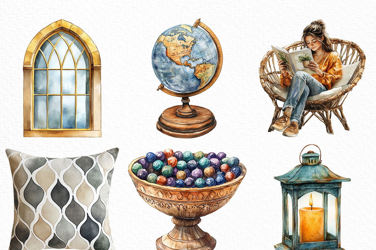 Home Decor Clipart Bundle, an Illustration by Craft Nest (Photo 2 of 6)