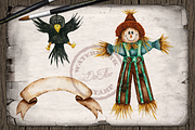 Scarecrow Watercolor Illustration, a Decorative Illustration by DioFlow (Thumbnail 6 of 6)