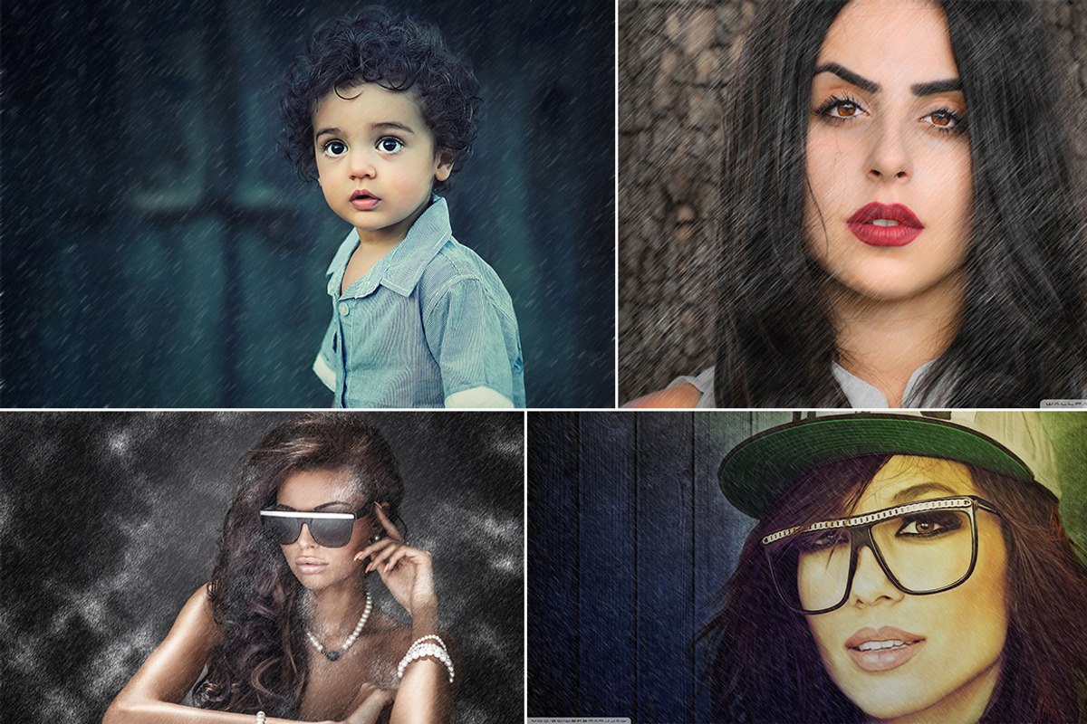 Make it Rainy Photoshop Actions, an Action Add-On by KnightWipers (Photo 2 of 2)