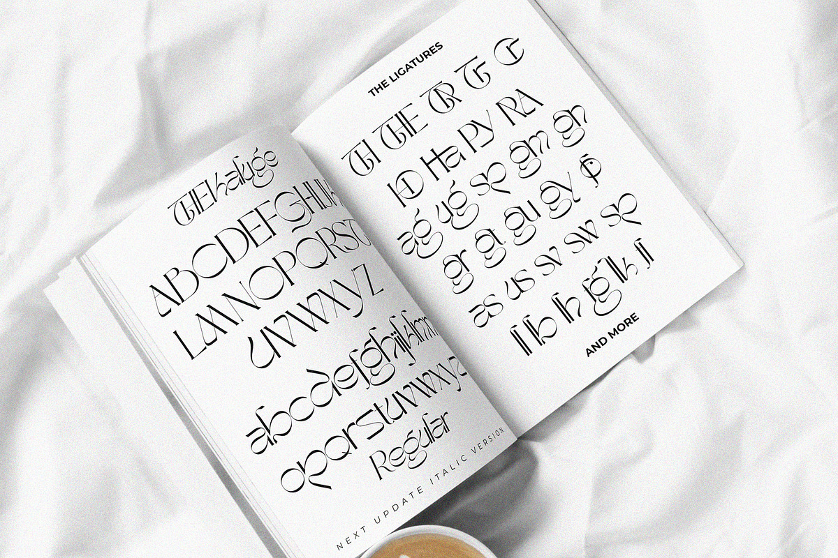 The Kaluge + BONUS ILLUSTRATIONS, a Serif Font by Alcode (Photo 6 of 23)