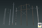 Electric Poles, an Environmental 3D Model by 3DCaster (Thumbnail 1 of 9)