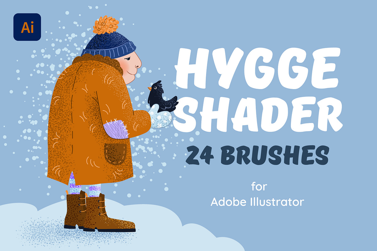 Hygge Shader 24 Illustrator Brushes, a Brush Add-On by IuliiaSavko (Photo 1 of 7)