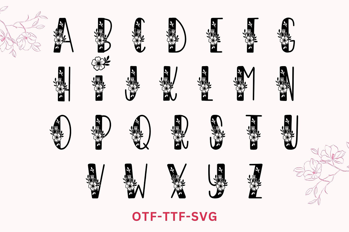 Floria – Floral Decorative Font, a Symbol Font by AnningArts (Photo 6 of 7)