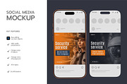 Social Media Post Mockup with Phone, an iPhone Mockup by graphypix (Thumbnail 2 of 4)