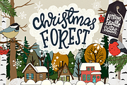 Christmas Forest Collection, a Seasonal Illustration by Sketchetarian (Thumbnail 1 of 8)