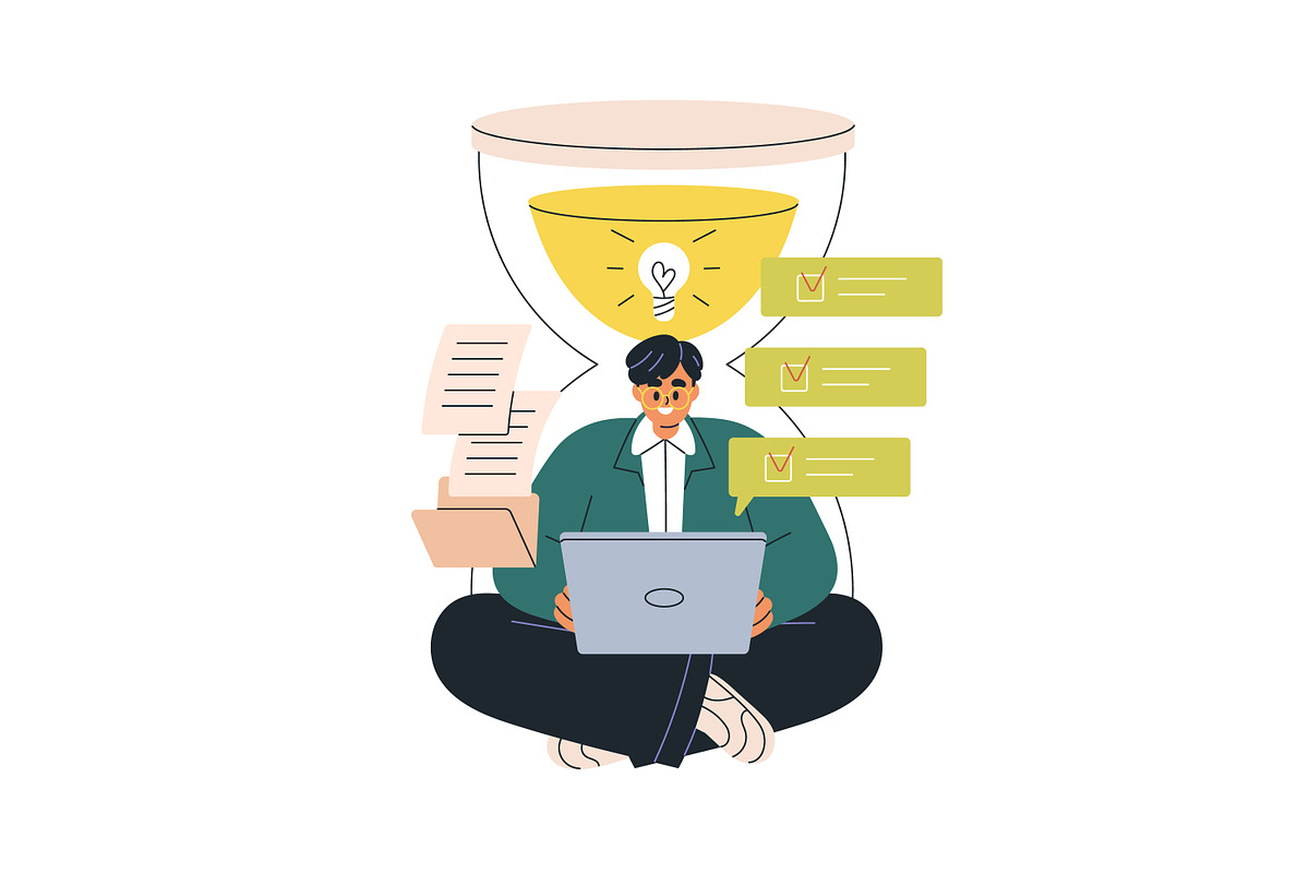 Time management. Business concept, a Work Illustration by Good Studio (Photo 7 of 9)