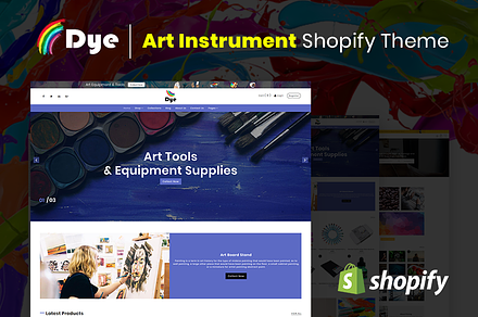 Dye Art Instrument Shopify Theme, a Shopify Template by ThemeTidy Shopify Agency