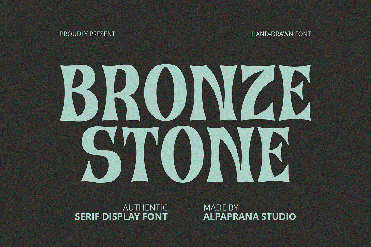 Bronze Stone - Serif Font, a Serif Font by Alpaprana (Photo 1 of 10)