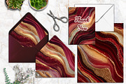 Glitter Gold Ruby Red Agate Papers, a Background Graphic by V Design Creator (Thumbnail 4 of 12)