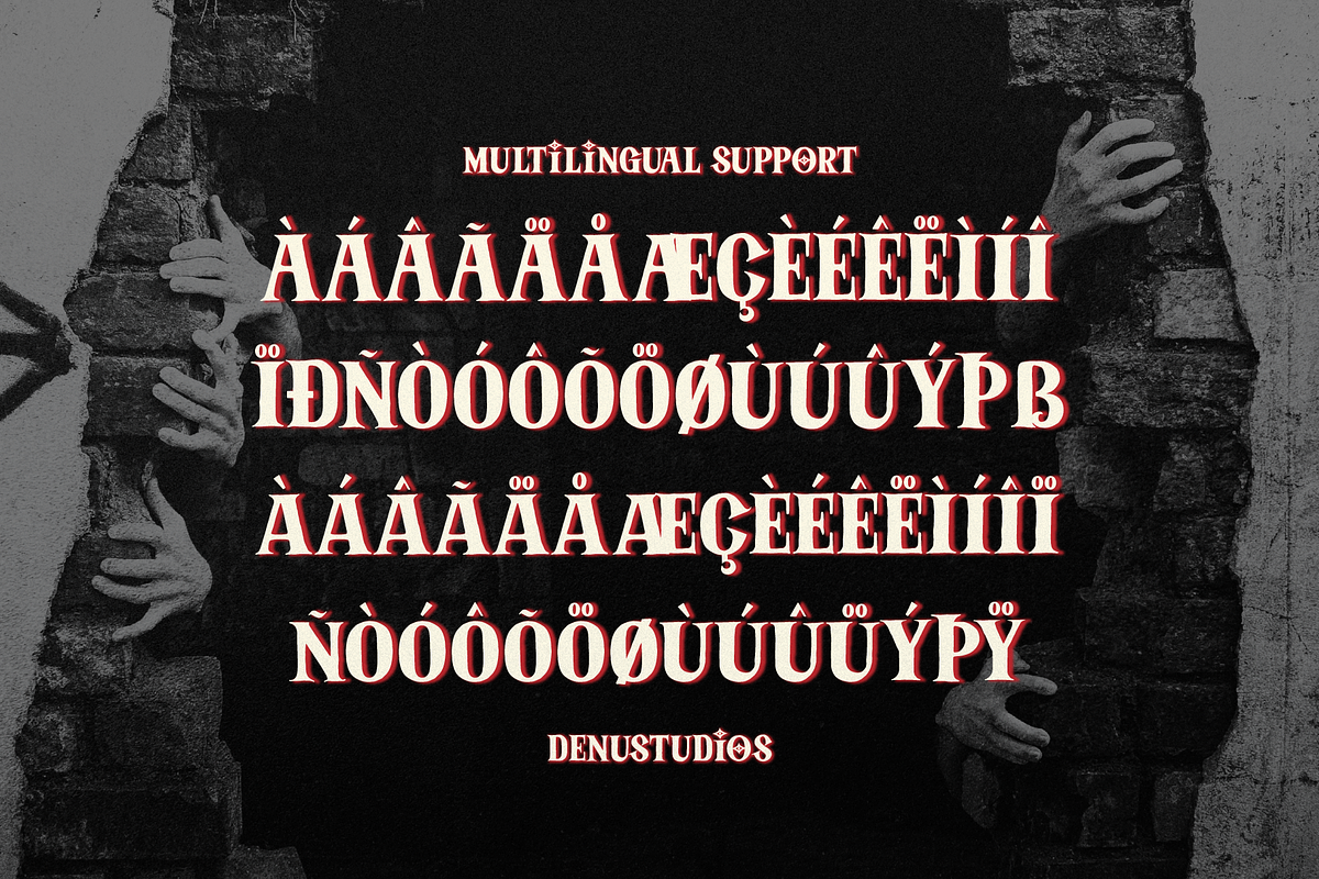Sliced Phantom Spooky Halloween Font, a Blackletter Font by Denustudios (Photo 11 of 12)