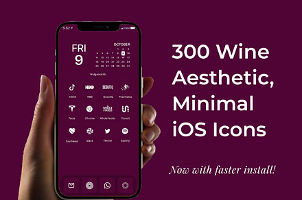 300 Wine Minimal iOS Icon 14 Pack