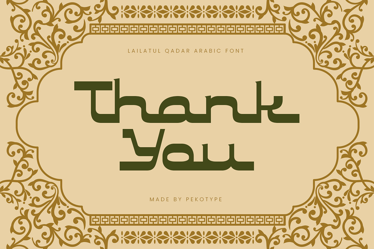 Lalilatul Qadar - Arabic Font, a Font by Pekotype (Photo 15 of 15)