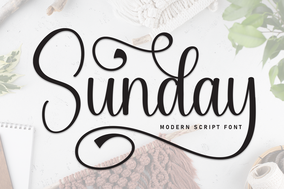 Sunday | Script Font, a Handwritten Font by Scratchones (Photo 1 of 9)