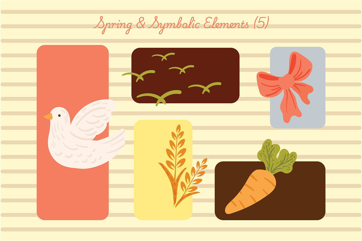 Folk Easter Spring Collection Set, a Seasonal Illustration by Invisual Studio (Photo 6 of 11)