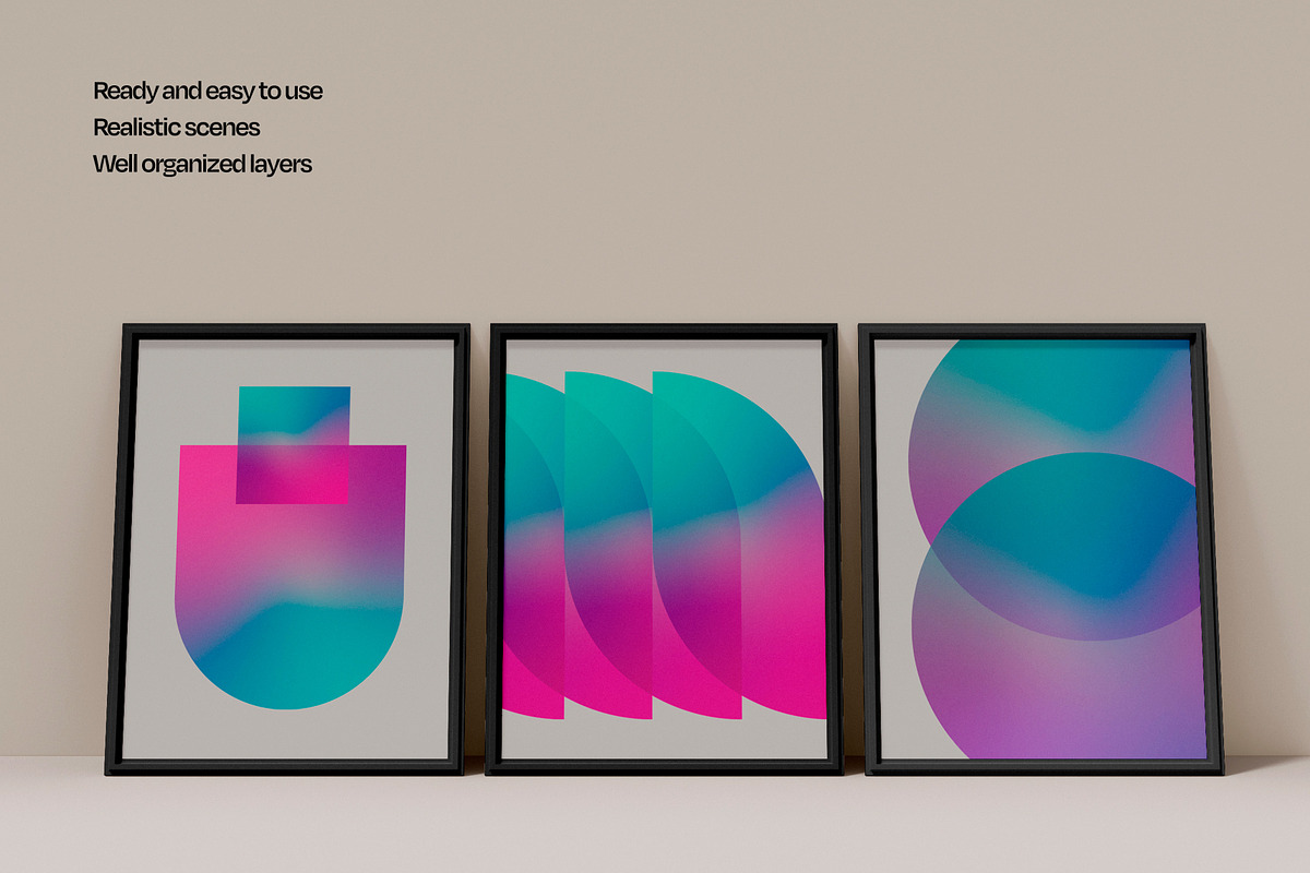 Pack of Frames Mockup, a Household Mockup by Mego-studio (Photo 6 of 7)