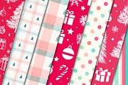 Pink Christmas Seamless Pattern, a Pattern Graphic by Black Bird Studio (Thumbnail 2 of 6)