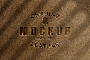 Debossed Suede Leather Logo Mockup, a Product Mockup by Smart Works