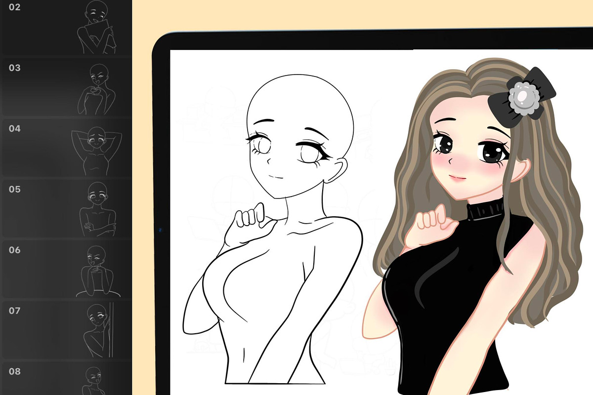500 Anime Stamps Procreate Brush Set, a Brush Add-On by DrawingStoryShop (Photo 4 of 9)