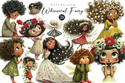 Whimsical Fairy Clipart, an Illustration by CreationArt (Thumbnail 1 of 6)