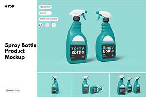Spray Bottle Product Label Mockup, a Household Mockup by DSNA Mockup