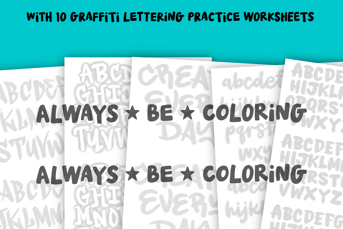 Procreate Graffiti Spray Paint Set, a Brush Add-On by AlwaysBeColoring (Photo 10 of 13)