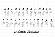 26 Letters 10 Numbers Sign Language, an Education Illustration by pkahraman (Thumbnail 3 of 4)