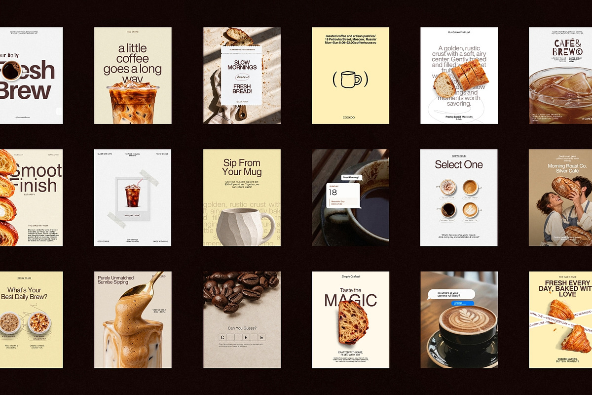 BREW | Cafe Social Media Kit (I), a Social Media Template by Prapti Design (Photo 10 of 10)