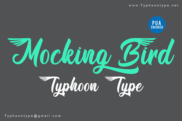 Mocking Bird font preview 3