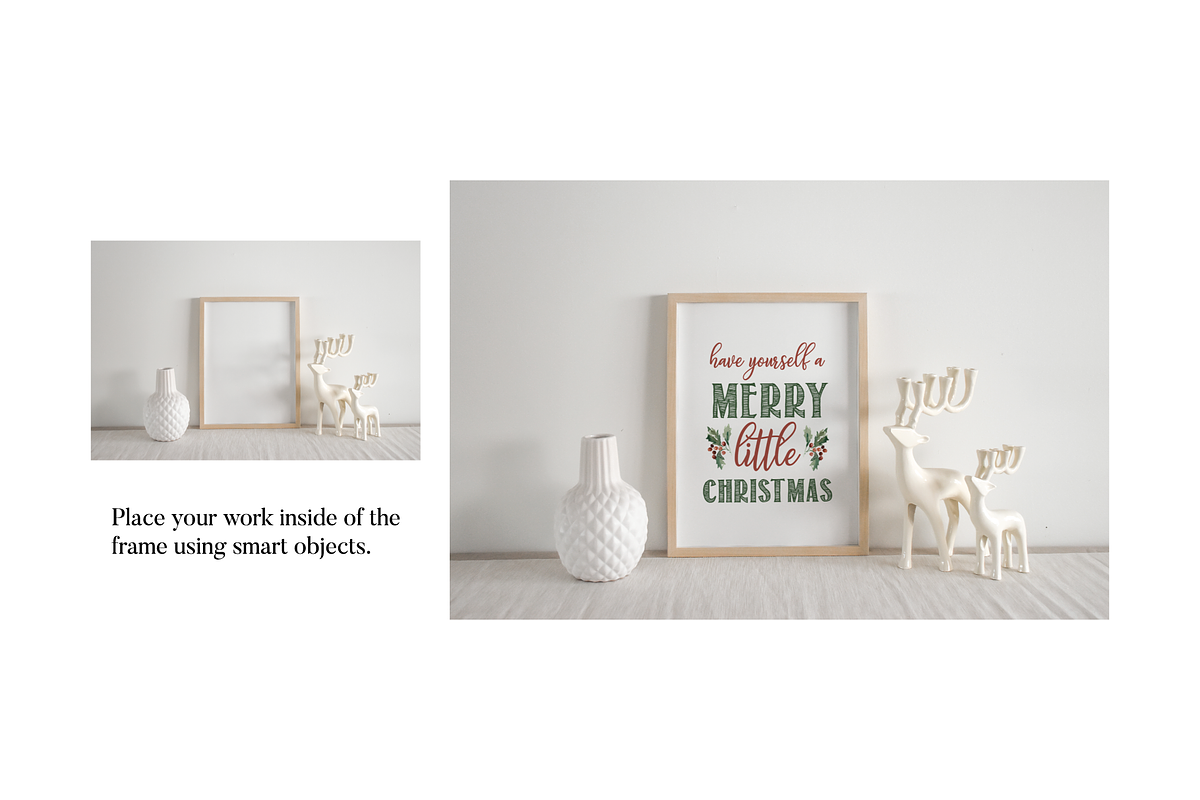 Christmas Frame Mockup Bundle, a Household Mockup by Saguaro Digital (Photo 4 of 8)