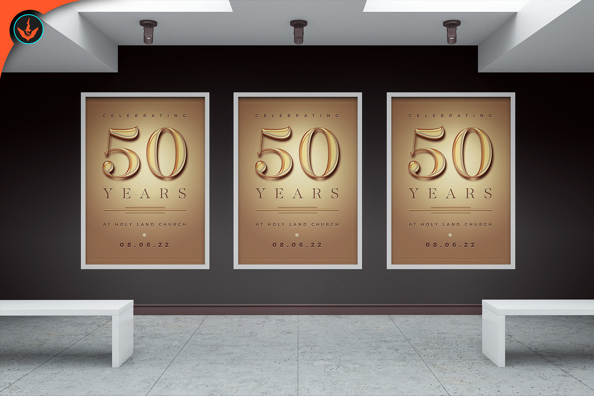 Gold Church Anniversary Flyer, a Flyer Template by SeraphimChris (Photo 8 of 11)