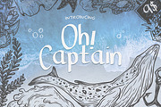 Oh Captain Font, a Sans Serif Font by Salt & Pepper Designs (Thumbnail 1 of 6)