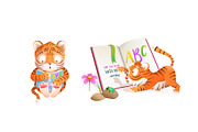 Animal Kids Studying Reading Books, an Animal Illustration by Popmarleo Shop (Thumbnail 6 of 11)