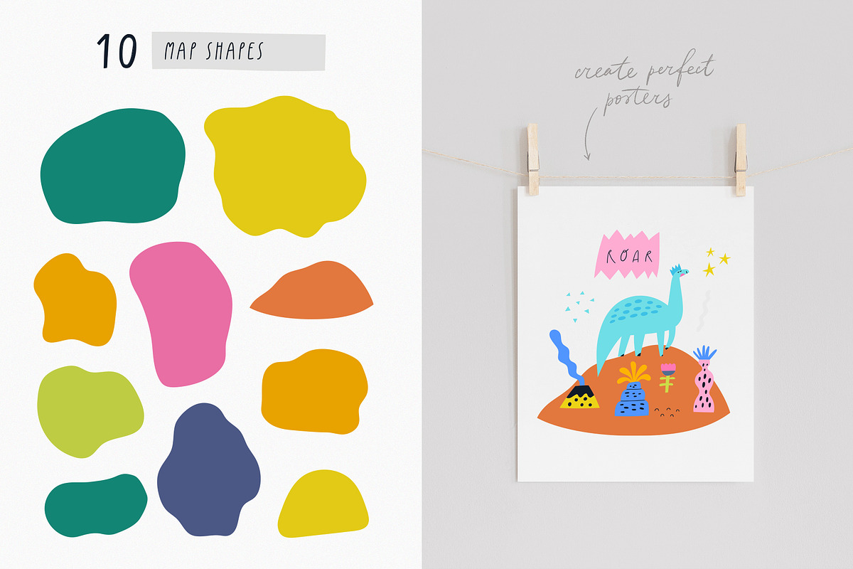 Dinosaur island - 250+ elements, an Animal Illustration by Olia (Photo 10 of 12)