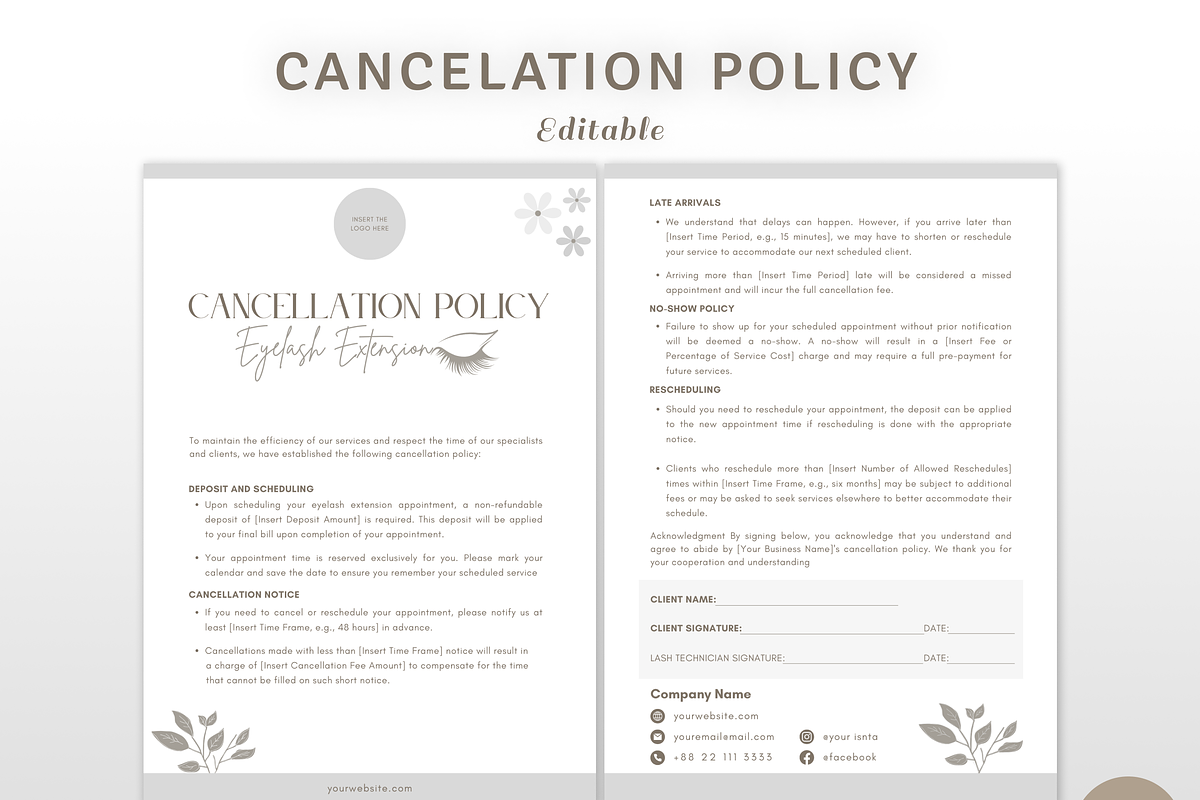 Eyelash Extension Forms Bundle, a Templates & Theme by MondaySpark (Photo 6 of 10)