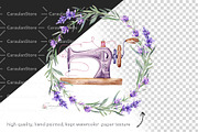 Floral Vintage Sewing Machines, an Object Illustration by CaraulanStore (Thumbnail 4 of 12)