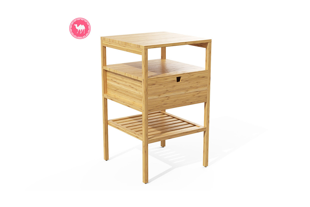 Bedside Table - IKEA NORDKISA, a Furniture 3D Model by 3DCargo (Photo 1 of 26)