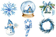 Blue Christmas Clipart, an Illustration by Daily.Designs (Thumbnail 3 of 5)