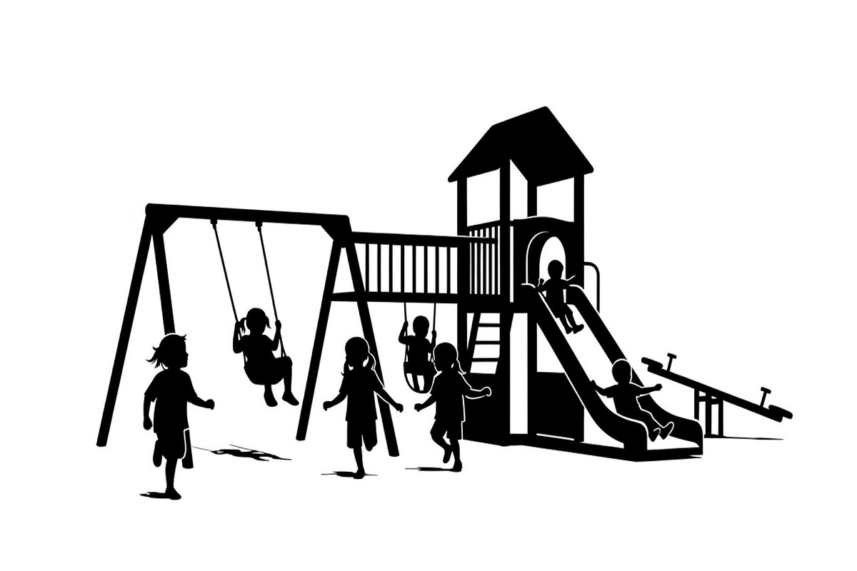 50 Kids Playground Silhouette Bundle, an Illustration by Gfx_Store (Photo 47 of 51)
