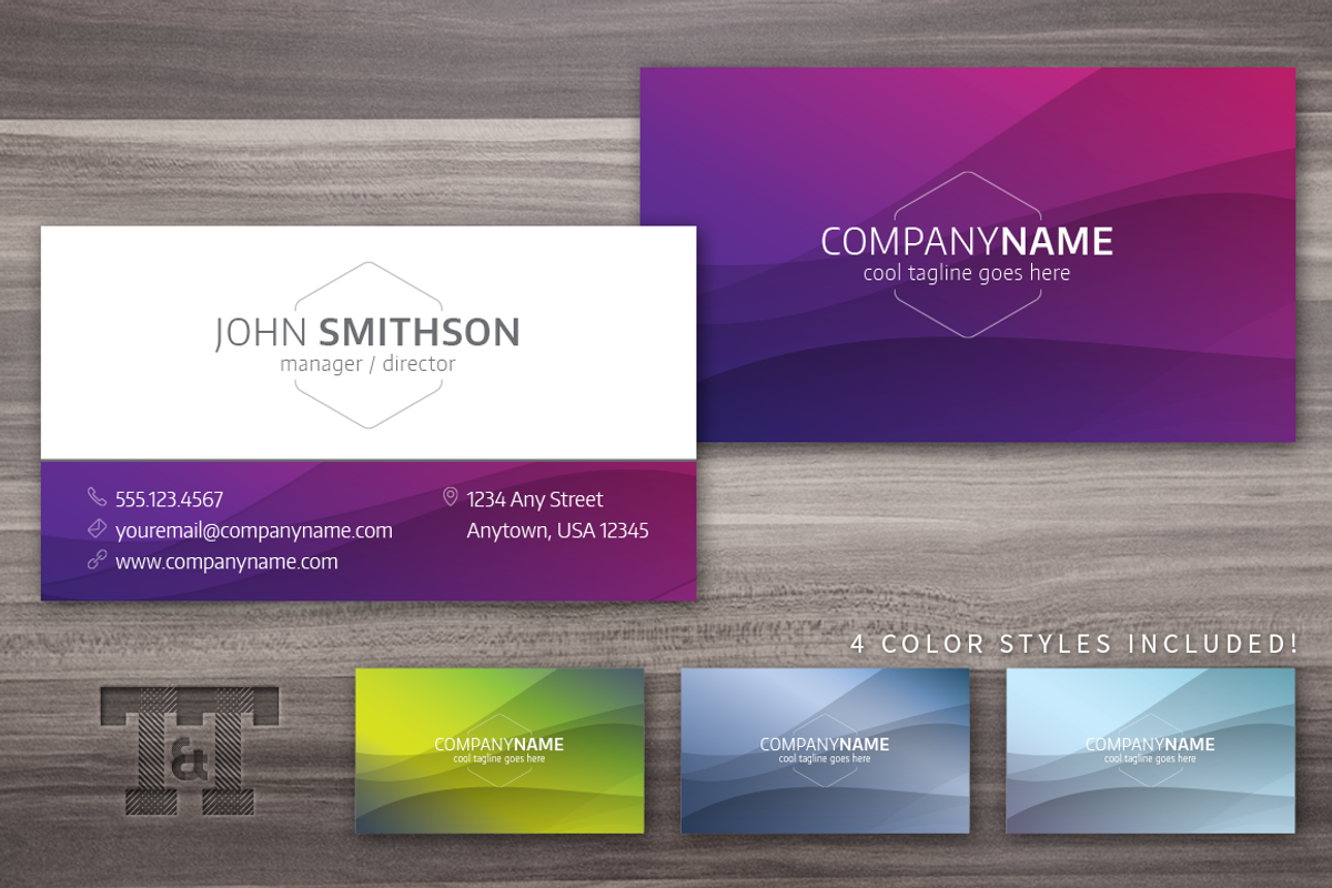 New Waves Professional Business Card, a Business Card Template by Twilight & Twine (Photo 1 of 4)