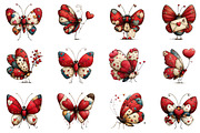 Whimsical Valentines Butterfly Clipa, an Illustration by Dream Creation (Thumbnail 4 of 4)