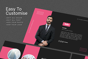 Black Pink Powerpoint Template