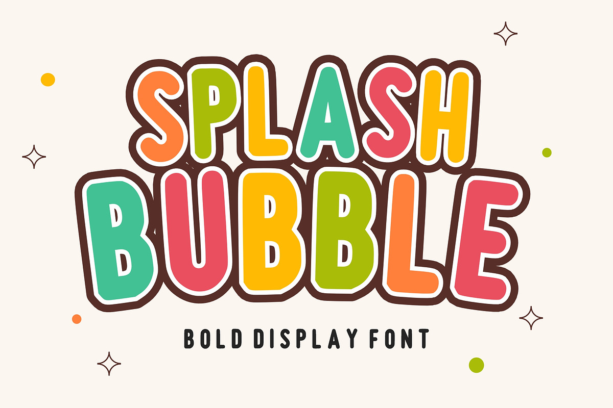 Splash Bubble, a Font by Limited.studio (Photo 1 of 5)