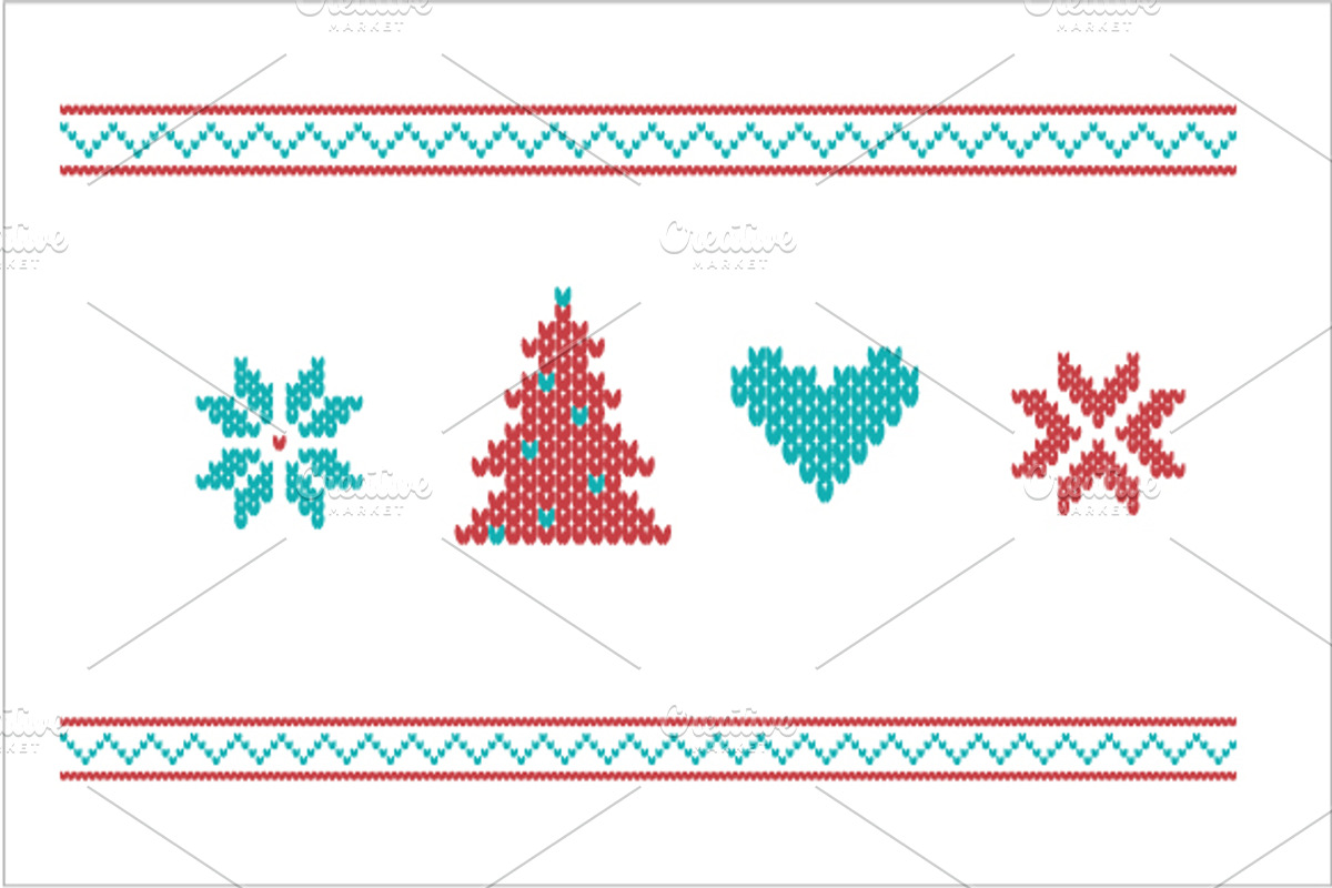 Knitting vector brushes & patterns preview 5
