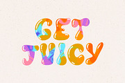 Psychedelic Bubble Juicy Font, a Sans Serif Font by Dear Darling Design (Thumbnail 3 of 7)