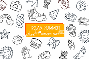 Relax Summer| Symbols Fonts, a Symbol Font by Sirinart (Thumbnail 2 of 12)