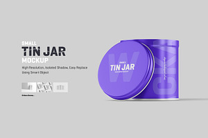 Small Tin Jar Packaging Mockup