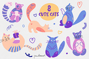 Funny cats – Birthday Clipart, an Object Graphic by PawLoveArt (Thumbnail 2 of 14)