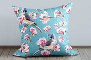 Cute birds and flowers pattern, a Pattern Graphic by Sweet_print (Thumbnail 5 of 6)