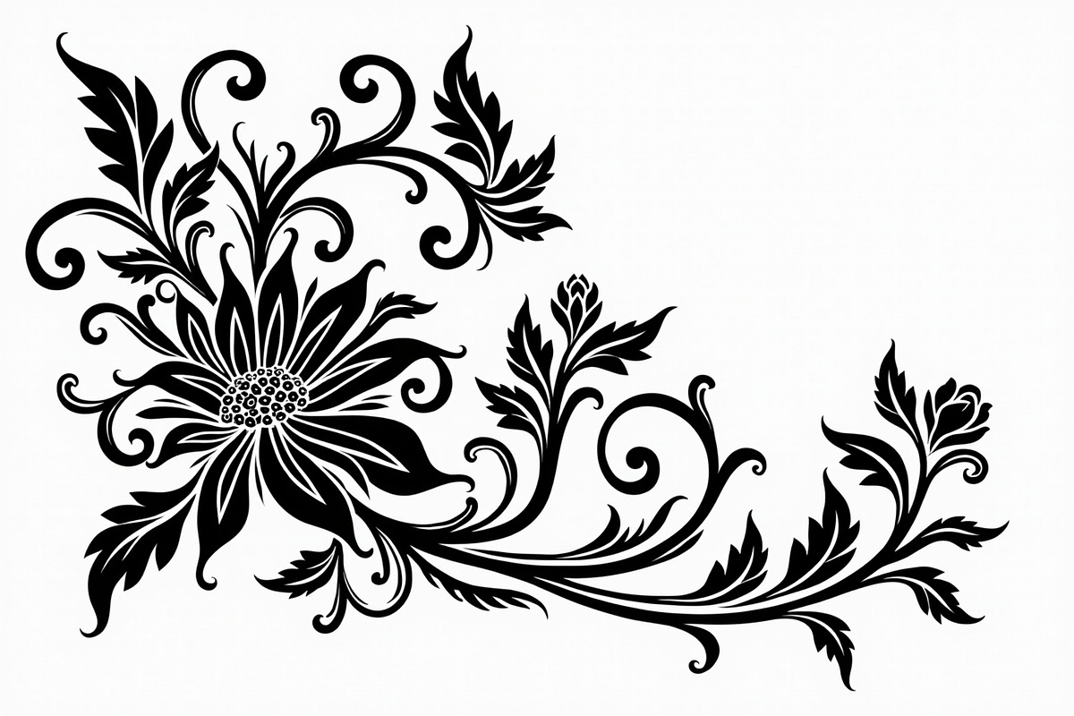 Vintage Flower Ornament Set, an Illustration by Creativeshirt (Photo 6 of 21)